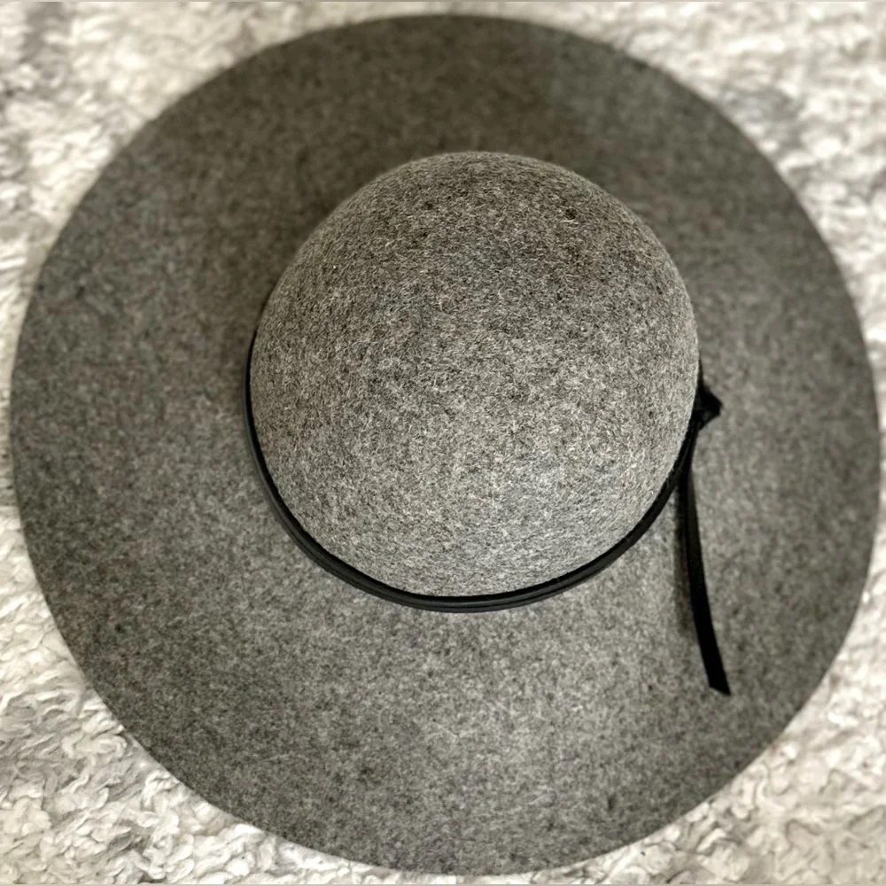 ‼️RARE‼️🎸NORDSTROM🎸🔥NWT🔥Floppy Wool Hat in Heather Grey/Black